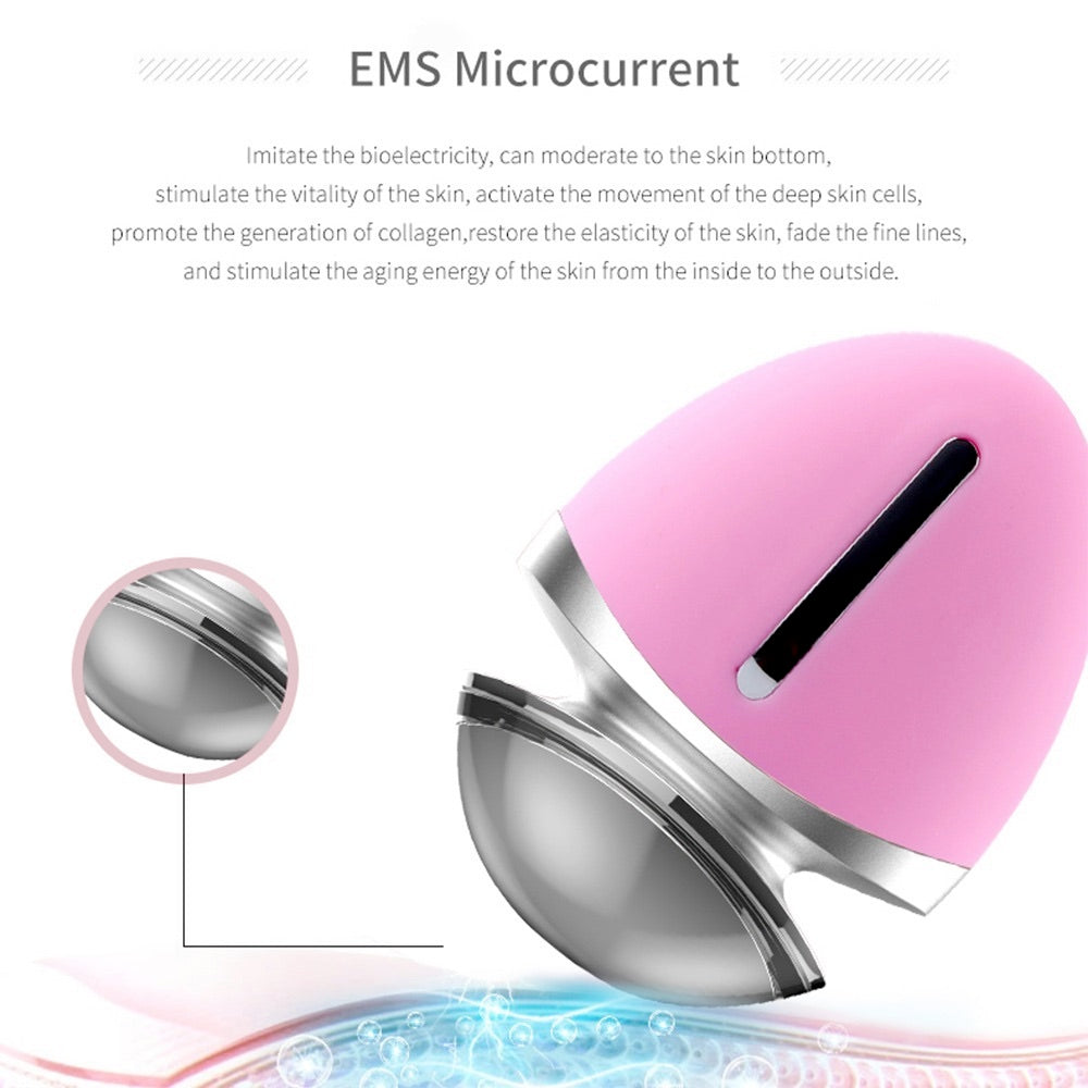 FACE VITAL EMS Cepillo facial de silicona de microcorriente con función de calor